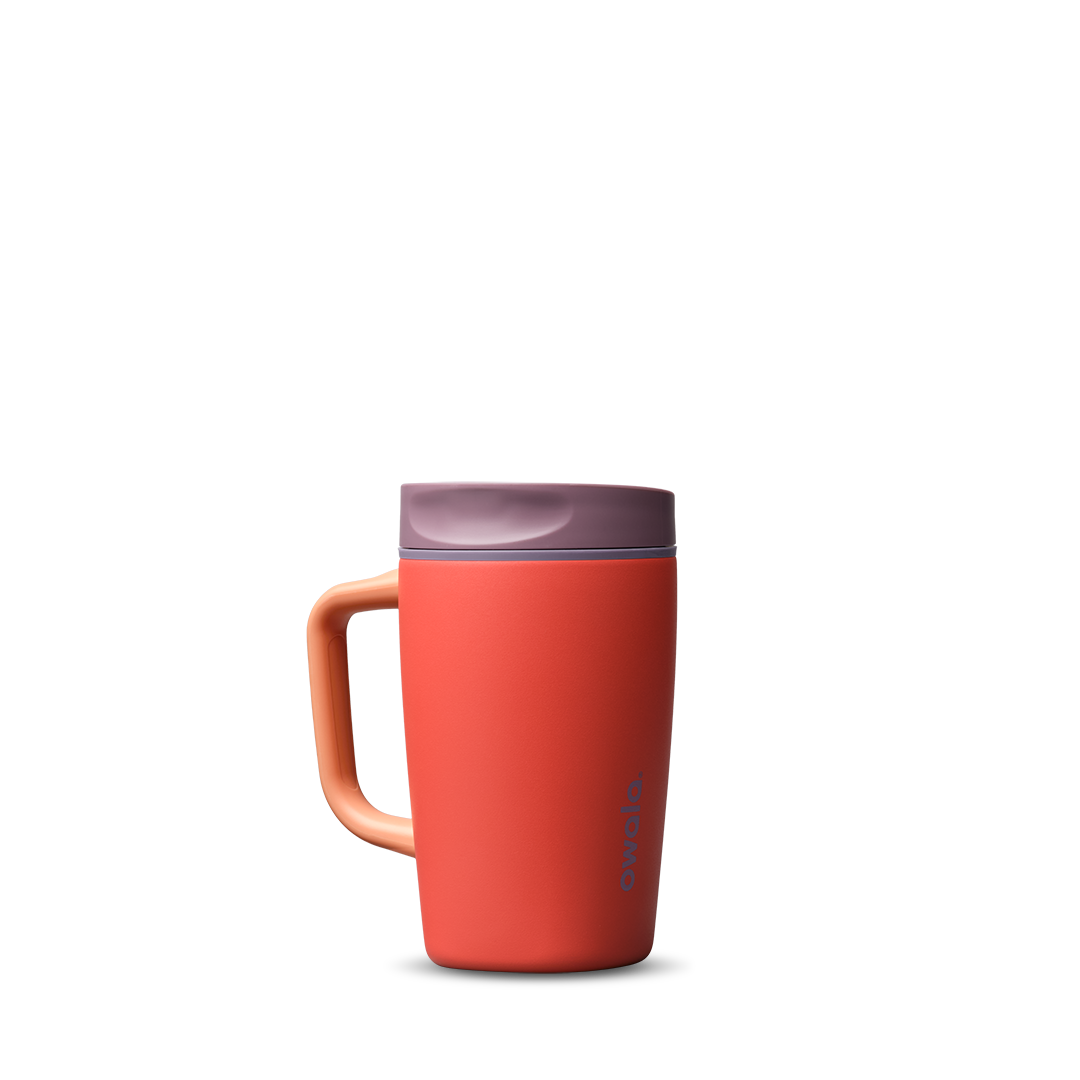 12Oz Terracotta Sunset Stainless Steel Smoothsip Slider With Handle