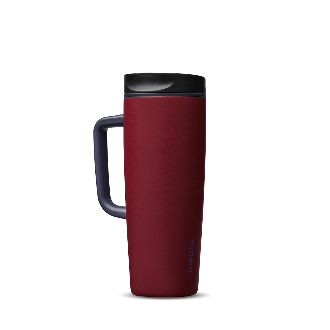 24Oz Burgundy Bay Stainless Steel Smoothsip Slider With Handle